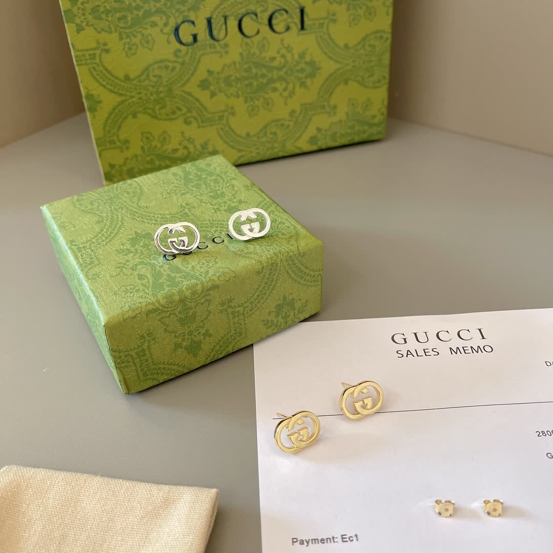 Gucci Interlocking G Stud Earrings