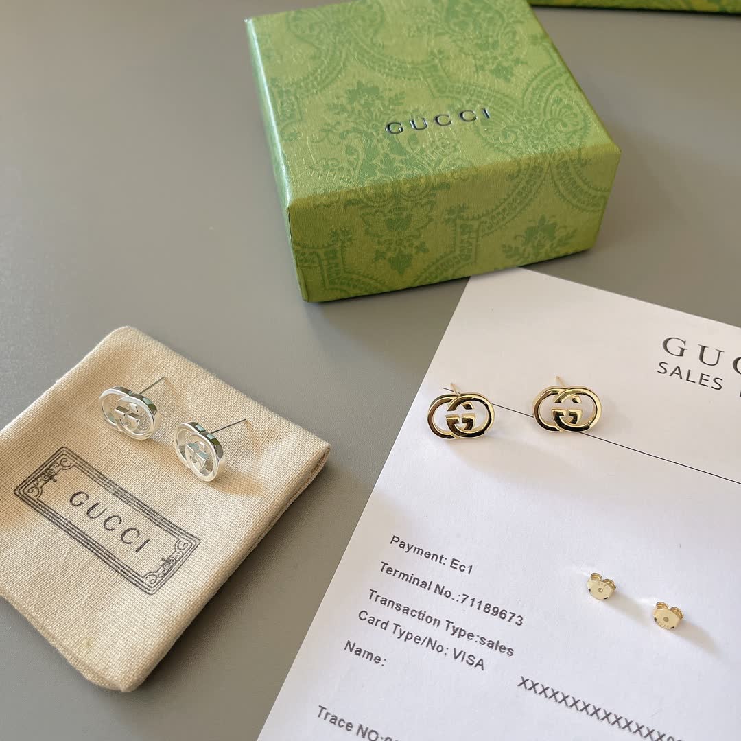 Gucci Interlocking G Stud Earrings