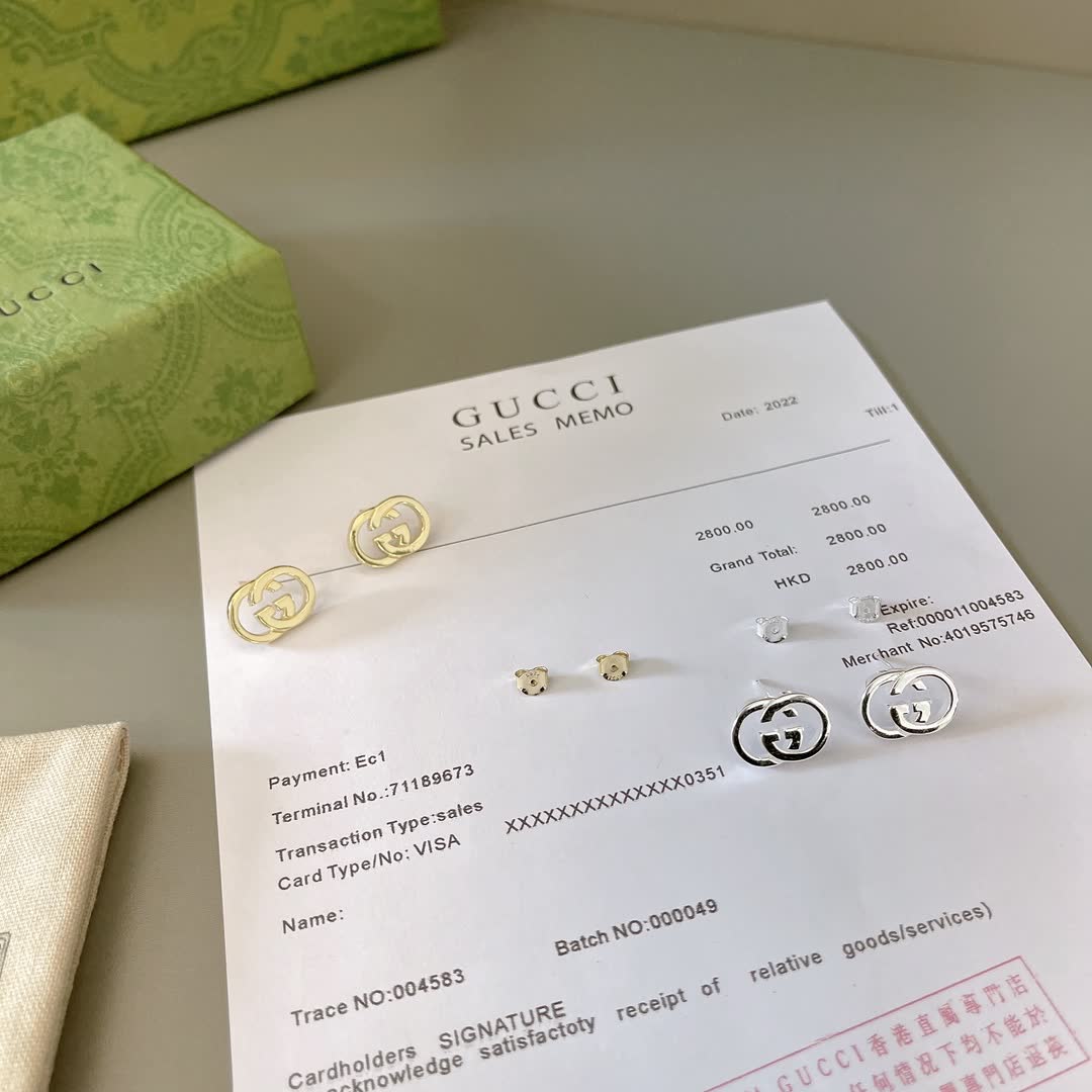 Gucci Interlocking G Stud Earrings