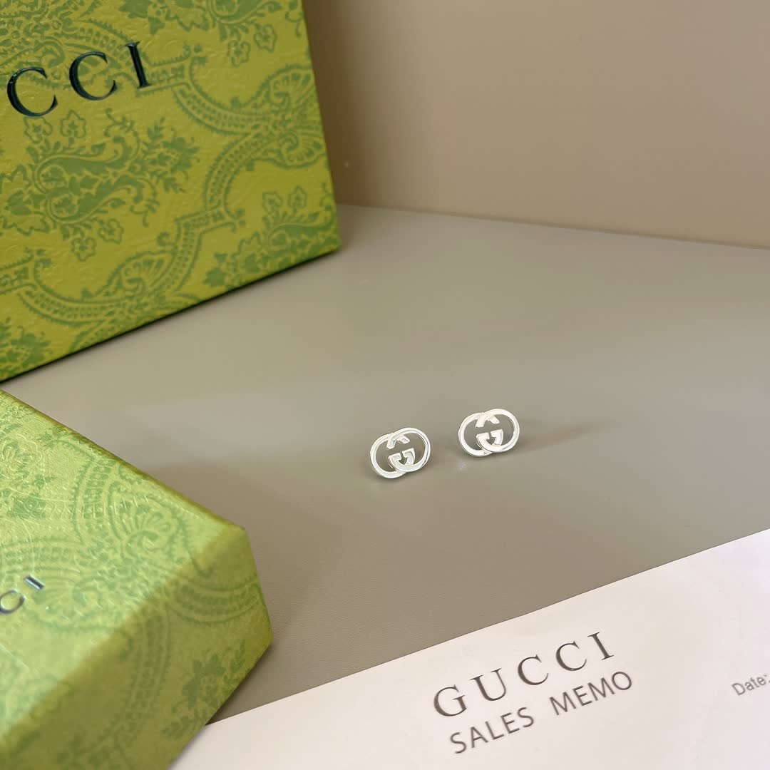 Gucci Interlocking G Stud Earrings