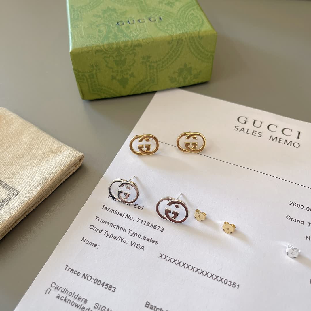 Gucci Interlocking G Stud Earrings