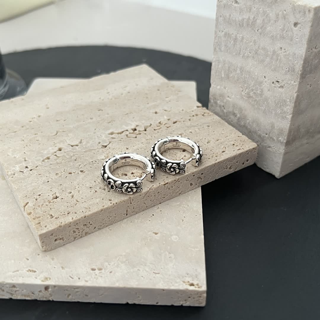 Gucci Silver Hoop Earrings