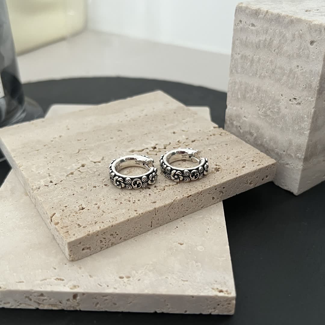 Gucci Silver Hoop Earrings