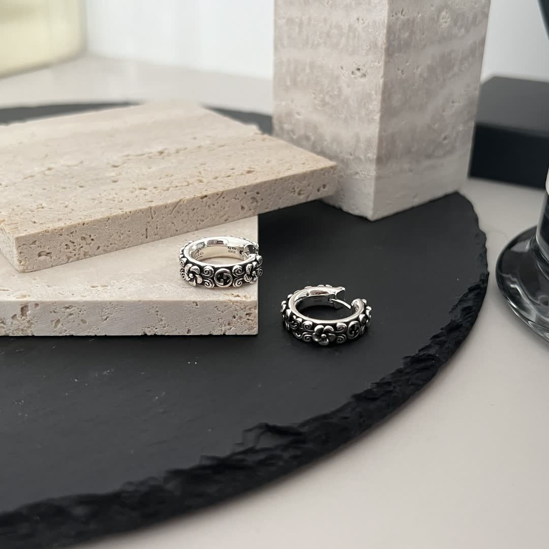 Gucci Silver Hoop Earrings
