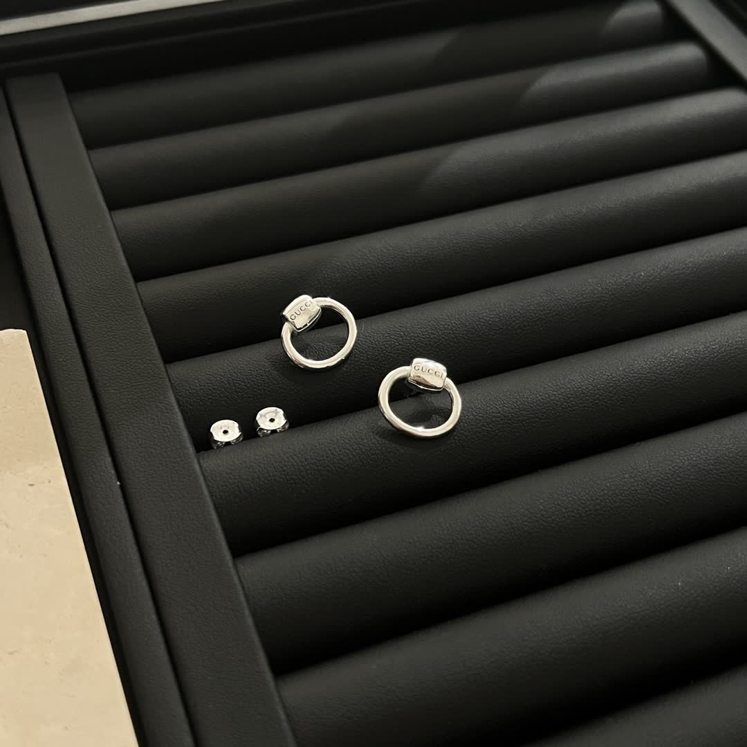 Gucci Silver Hoop Earrings