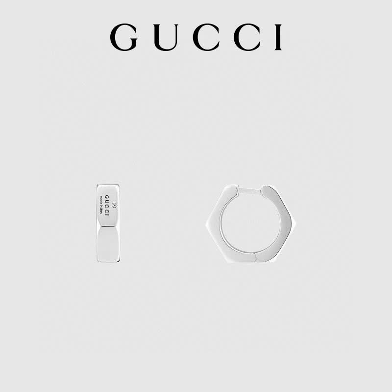 Gucci Hexagon Hoop Earrings