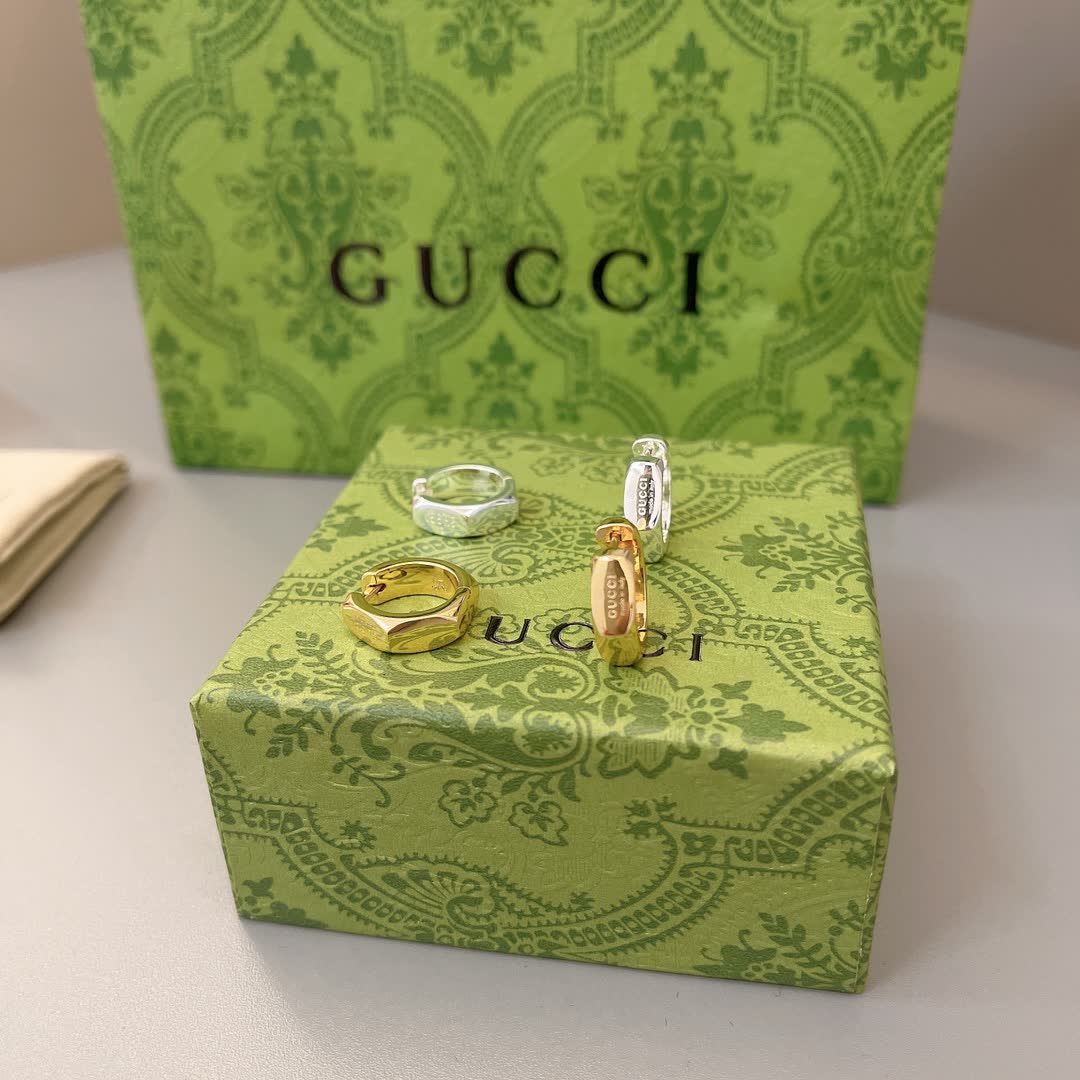 Gucci Hexagon Hoop Earrings