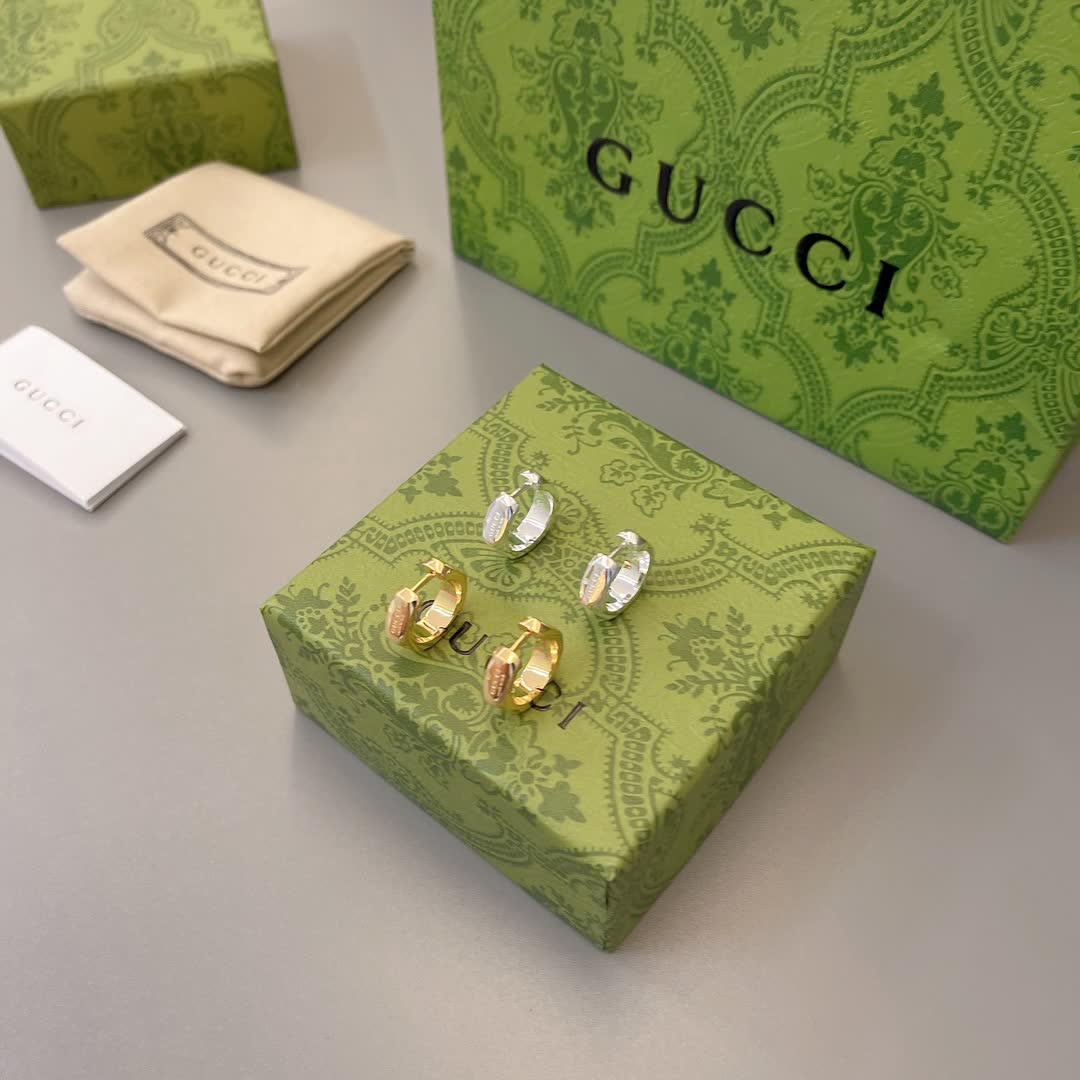 Gucci Hexagon Hoop Earrings