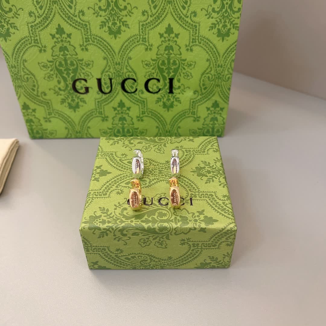 Gucci Hexagon Hoop Earrings