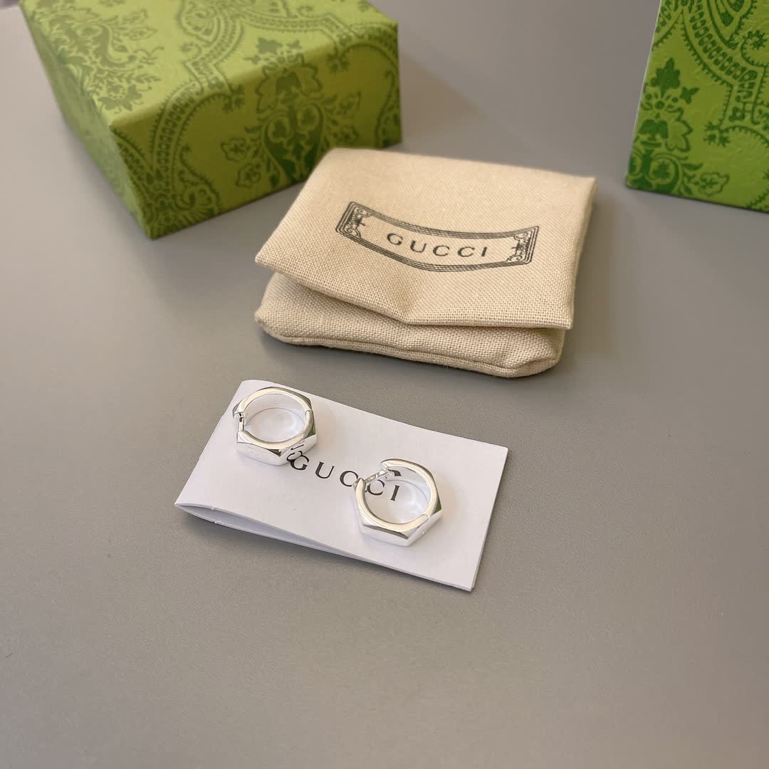 Gucci Hexagon Hoop Earrings