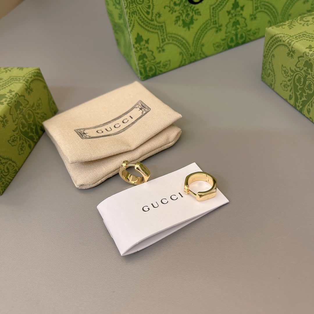 Gucci Hexagon Hoop Earrings