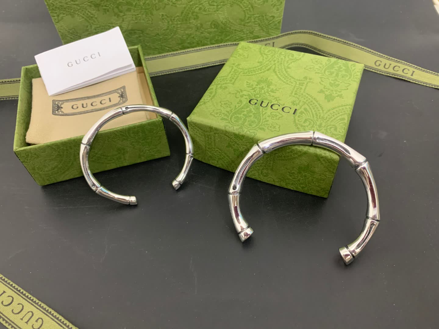 Gucci Bamboo Sterling Silver Hoop Earrings