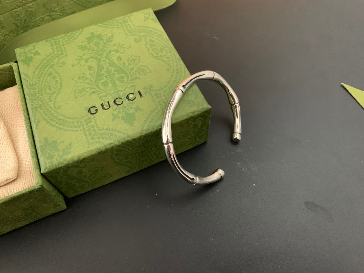 Gucci Bamboo Sterling Silver Hoop Earrings