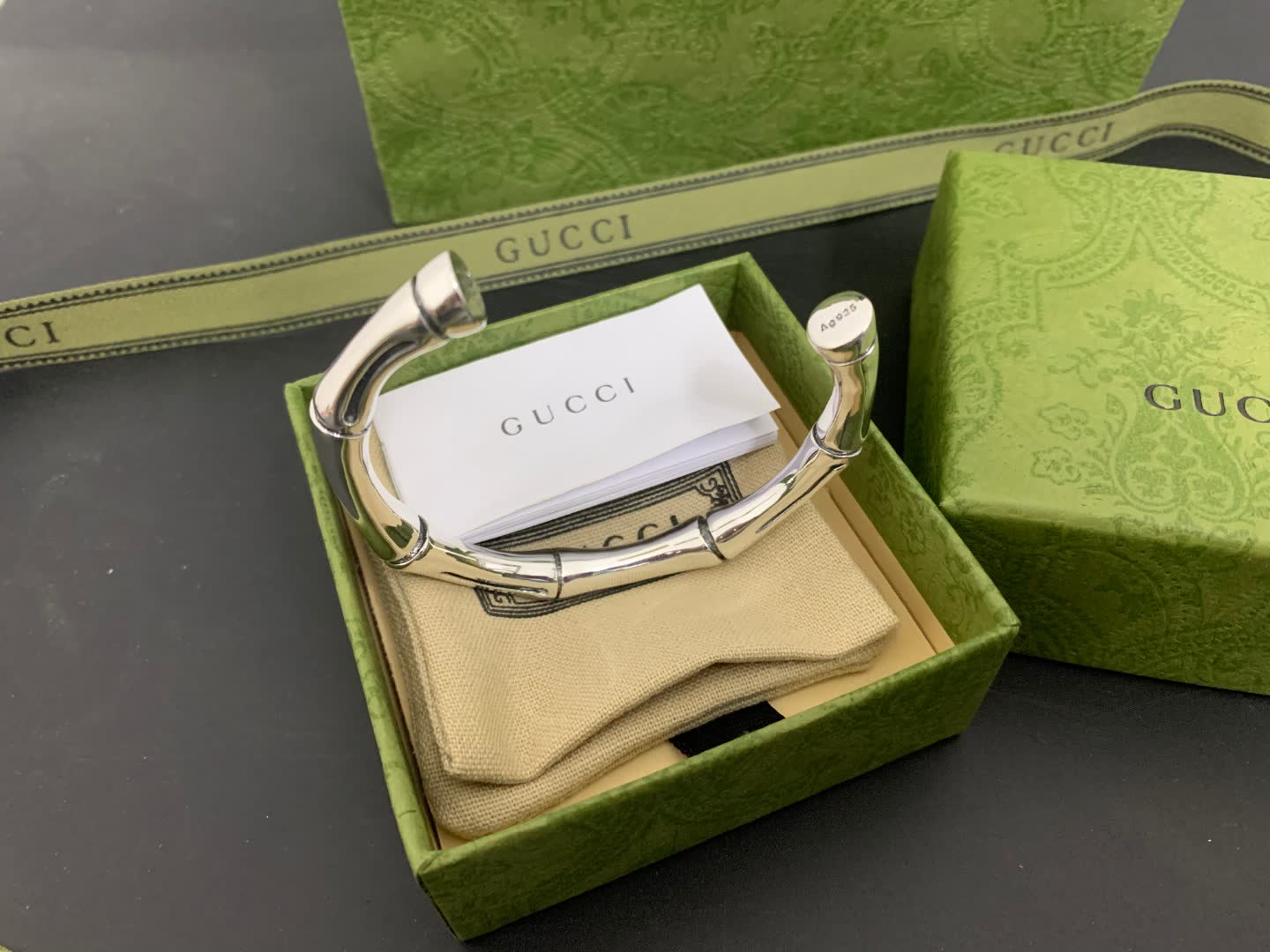 Gucci Bamboo Sterling Silver Hoop Earrings