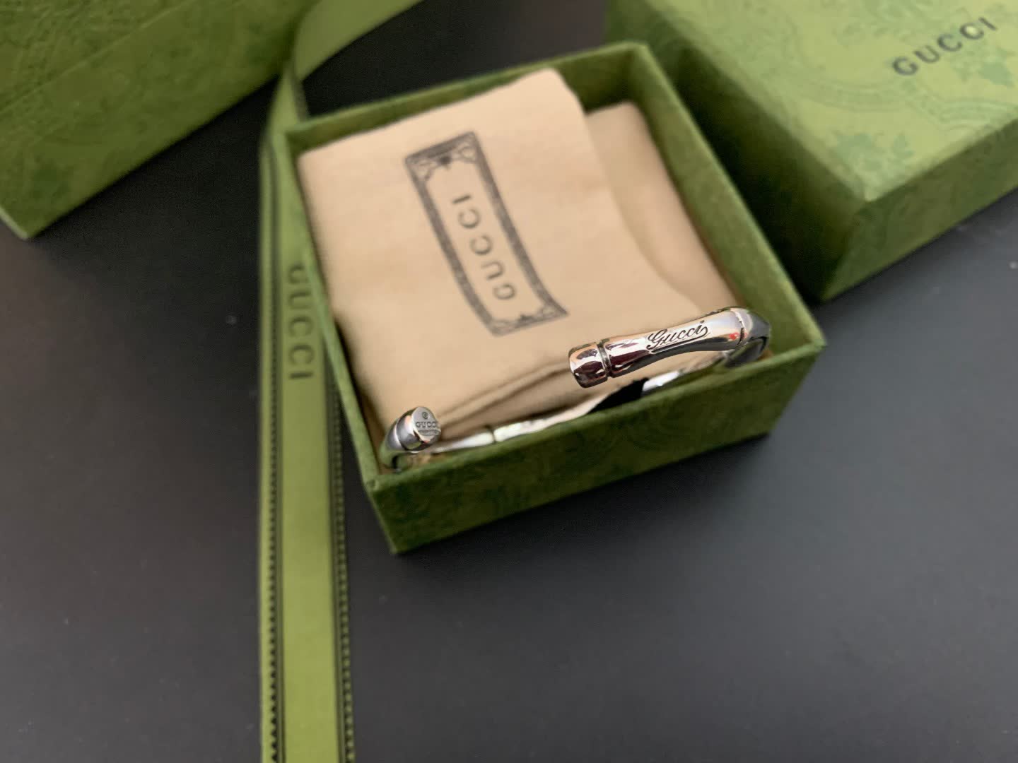 Gucci Bamboo Sterling Silver Hoop Earrings