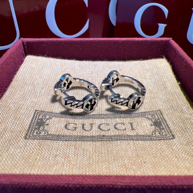 Gucci Silver Hoop Earrings Gucci Silver Hoop Earrings
