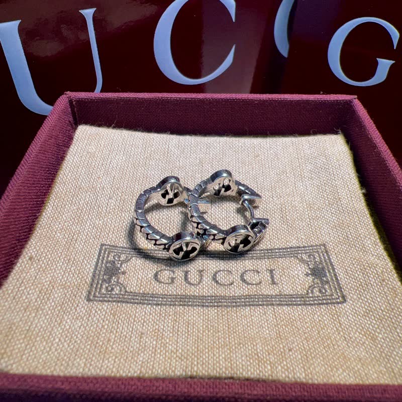 Gucci Silver Hoop Earrings
