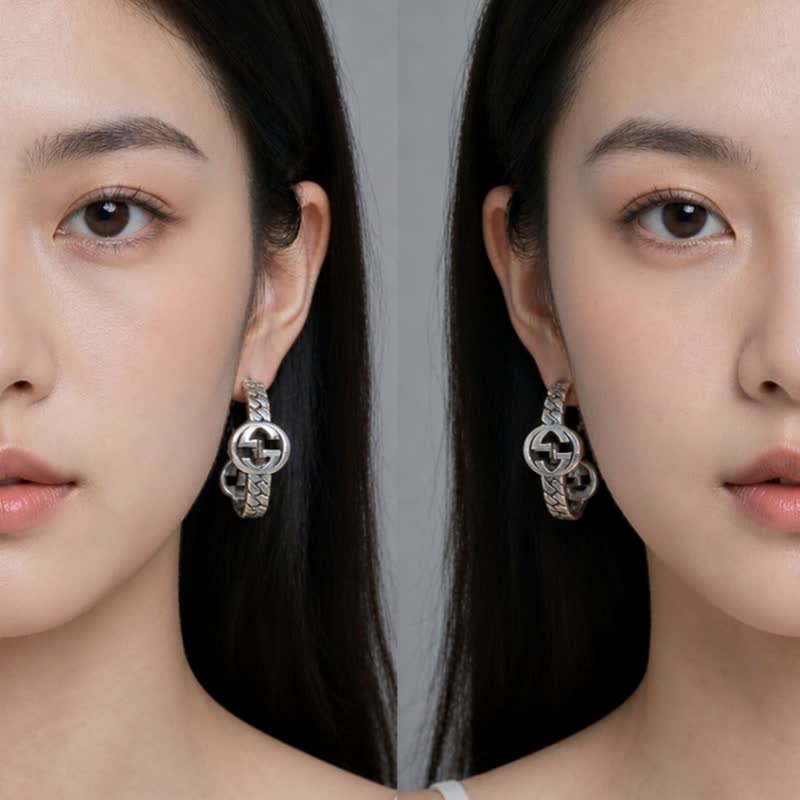 Gucci Silver Hoop Earrings