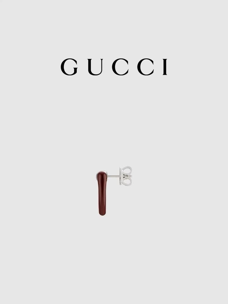 Gucci Red Heart-Shaped Earrings