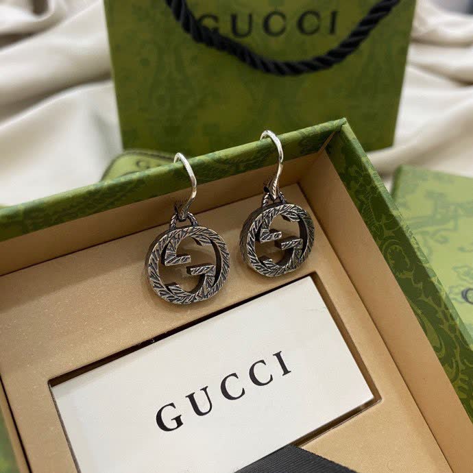 Gucci Silver Interlocking G Earrings