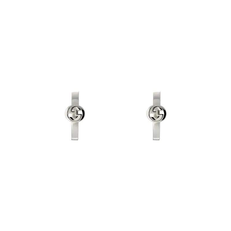 Gucci Silver Logo Bar Stud Earrings Gucci Silver Logo Bar Stud Earrings