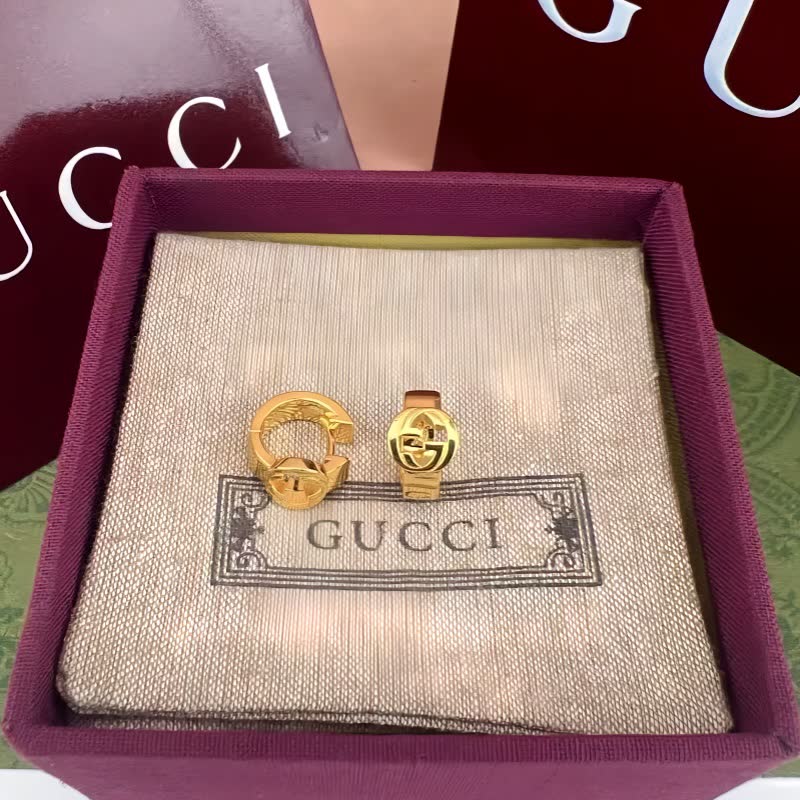 Gucci Silver Logo Bar Stud Earrings