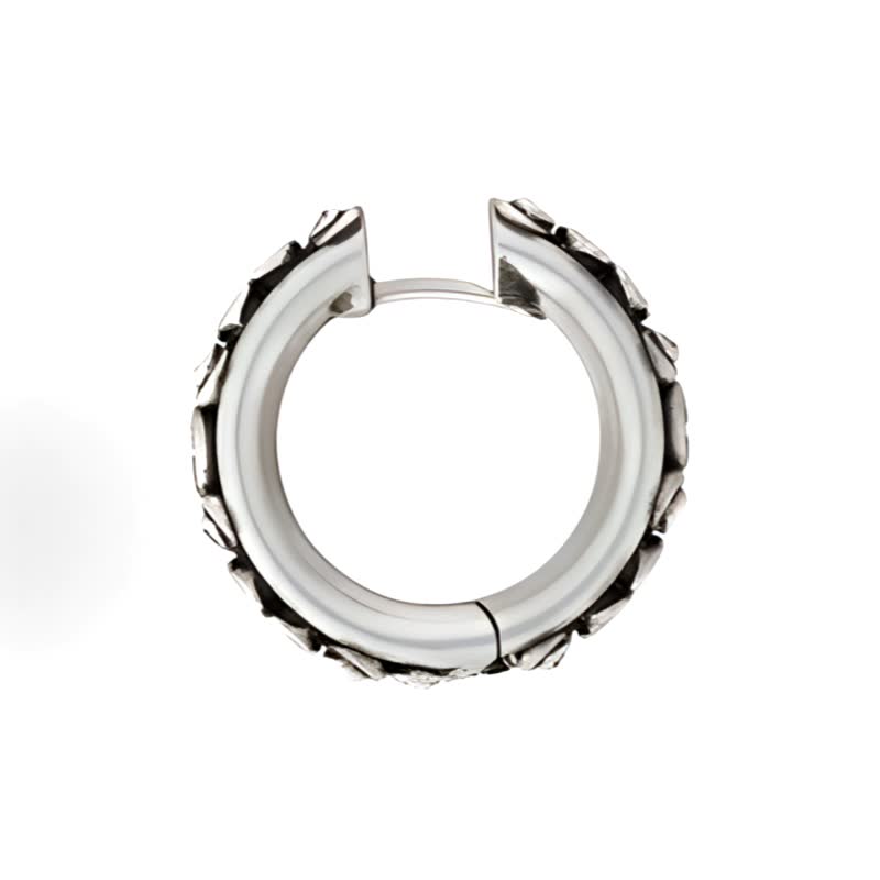 Gucci Silver Floral Hoop Earrings
