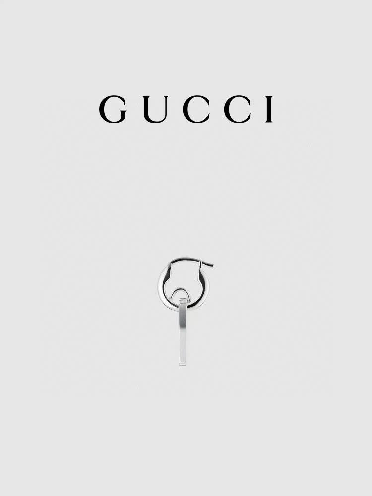 Gucci Silver Heart Earrings