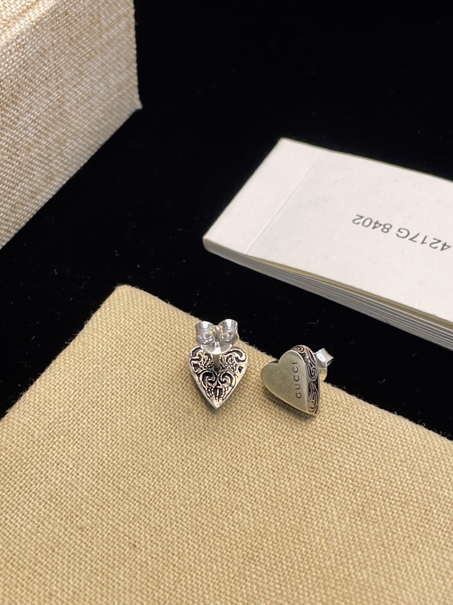 Gucci Silver Heart Earrings Gucci Silver Heart Earrings
