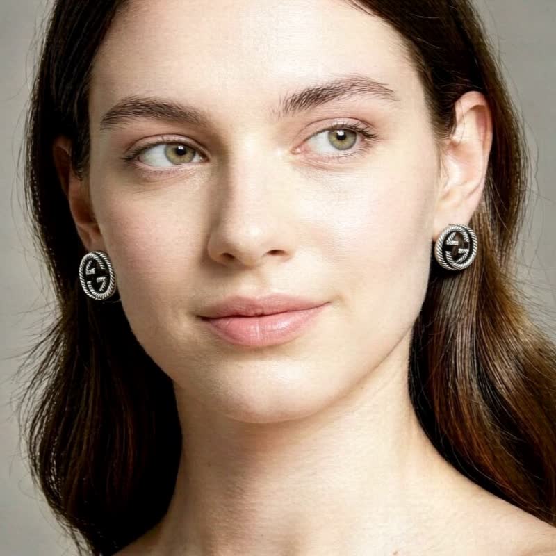 Gucci Interlocking G Silver Earrings