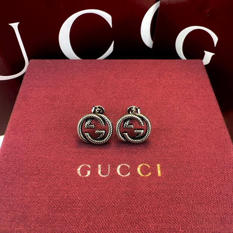 Gucci Interlocking G Silver Earrings
