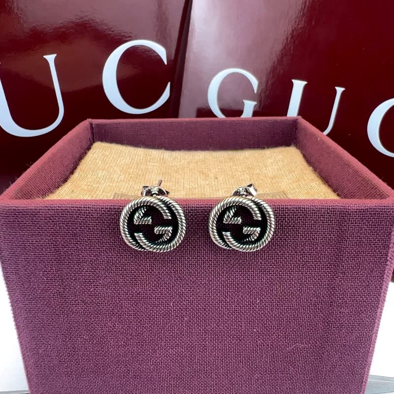 Gucci Interlocking G Silver Earrings