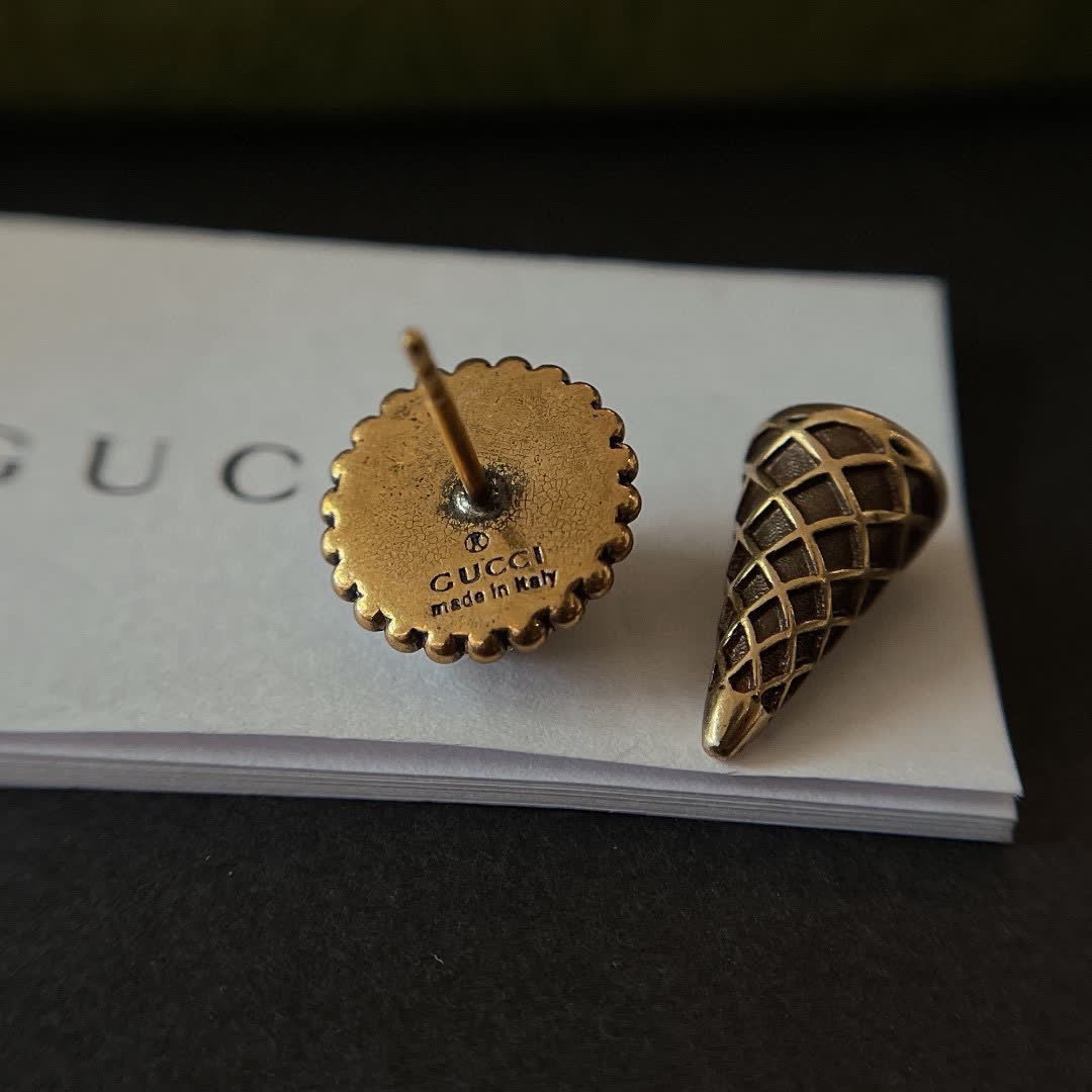 Gucci Elegant Silver Hoop Earrings with Crystal Accents