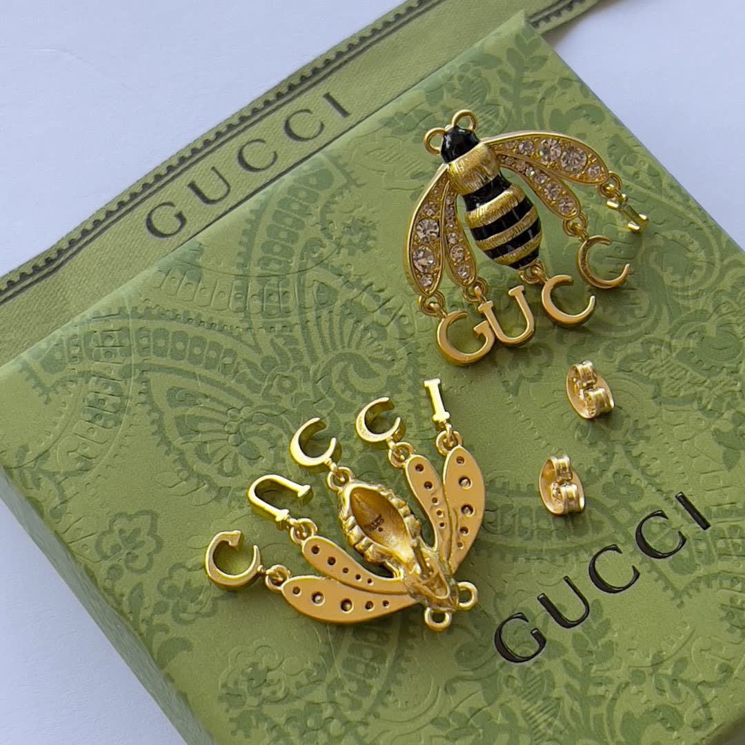 Gucci Gold Bee Earrings