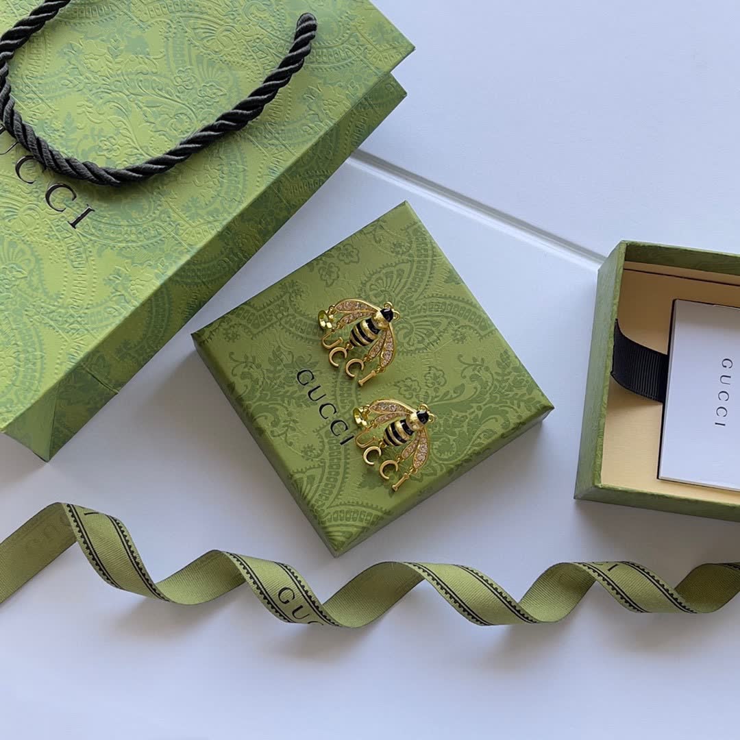 Gucci Gold Bee Earrings