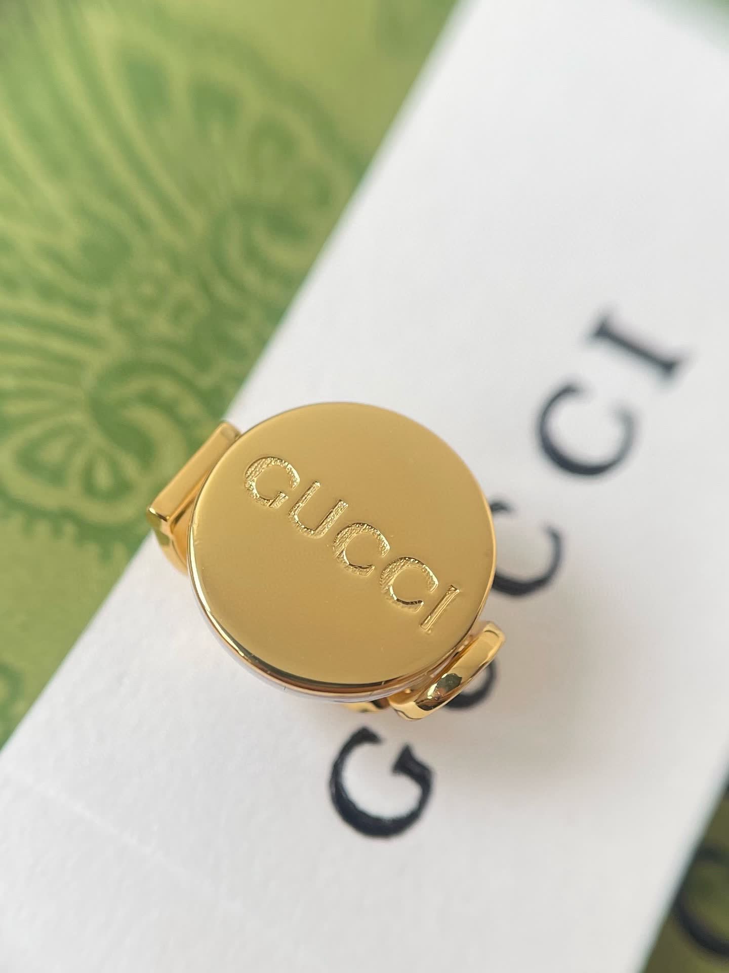 Gucci Gold Pearl Stud Earrings
