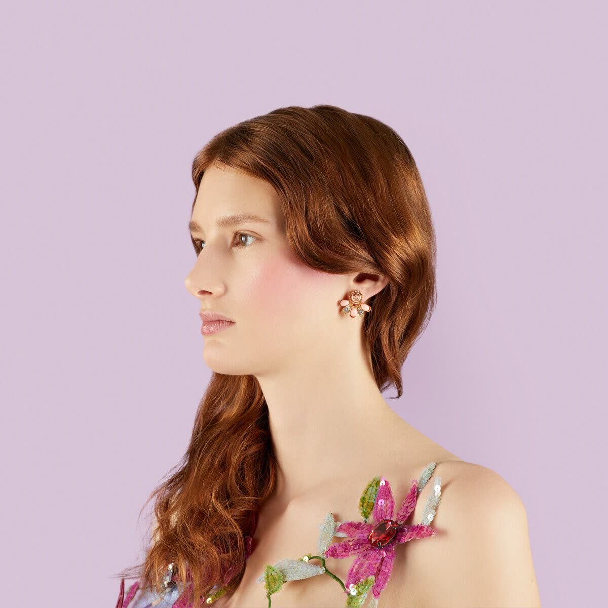 Gucci Pink Crystal Earring