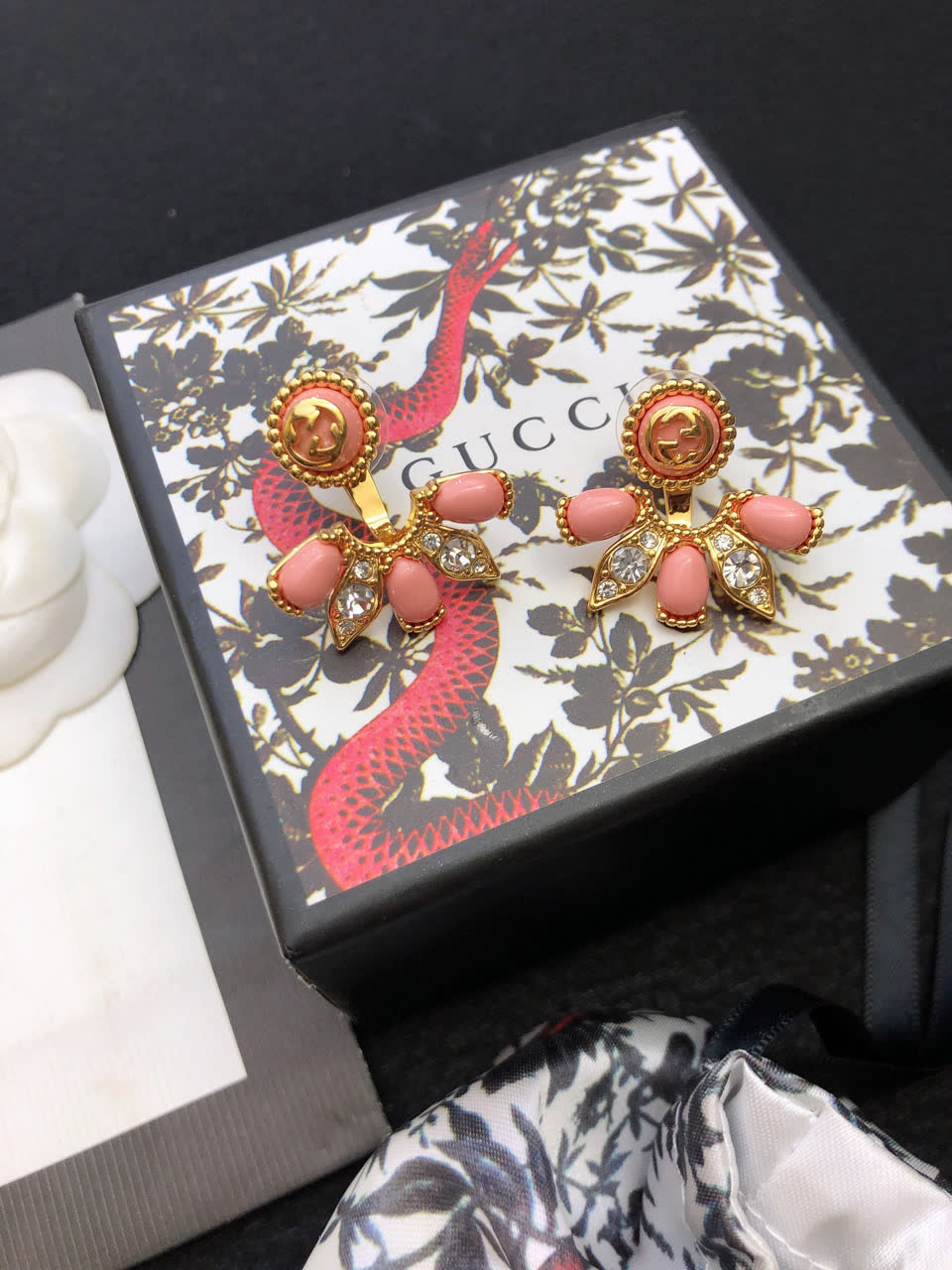 Gucci Pink Crystal Earring