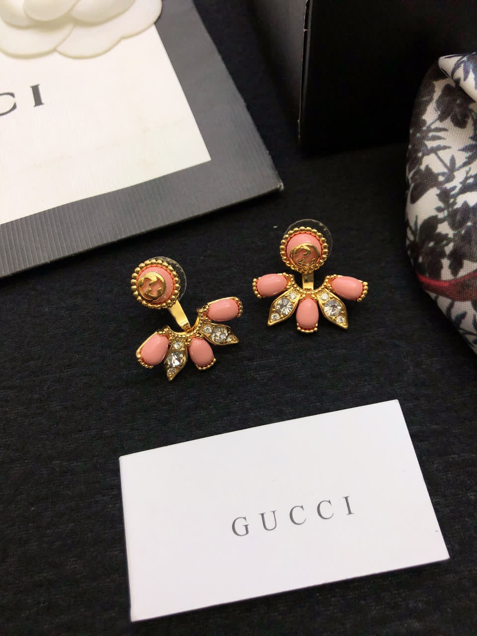 Gucci Pink Crystal Earring