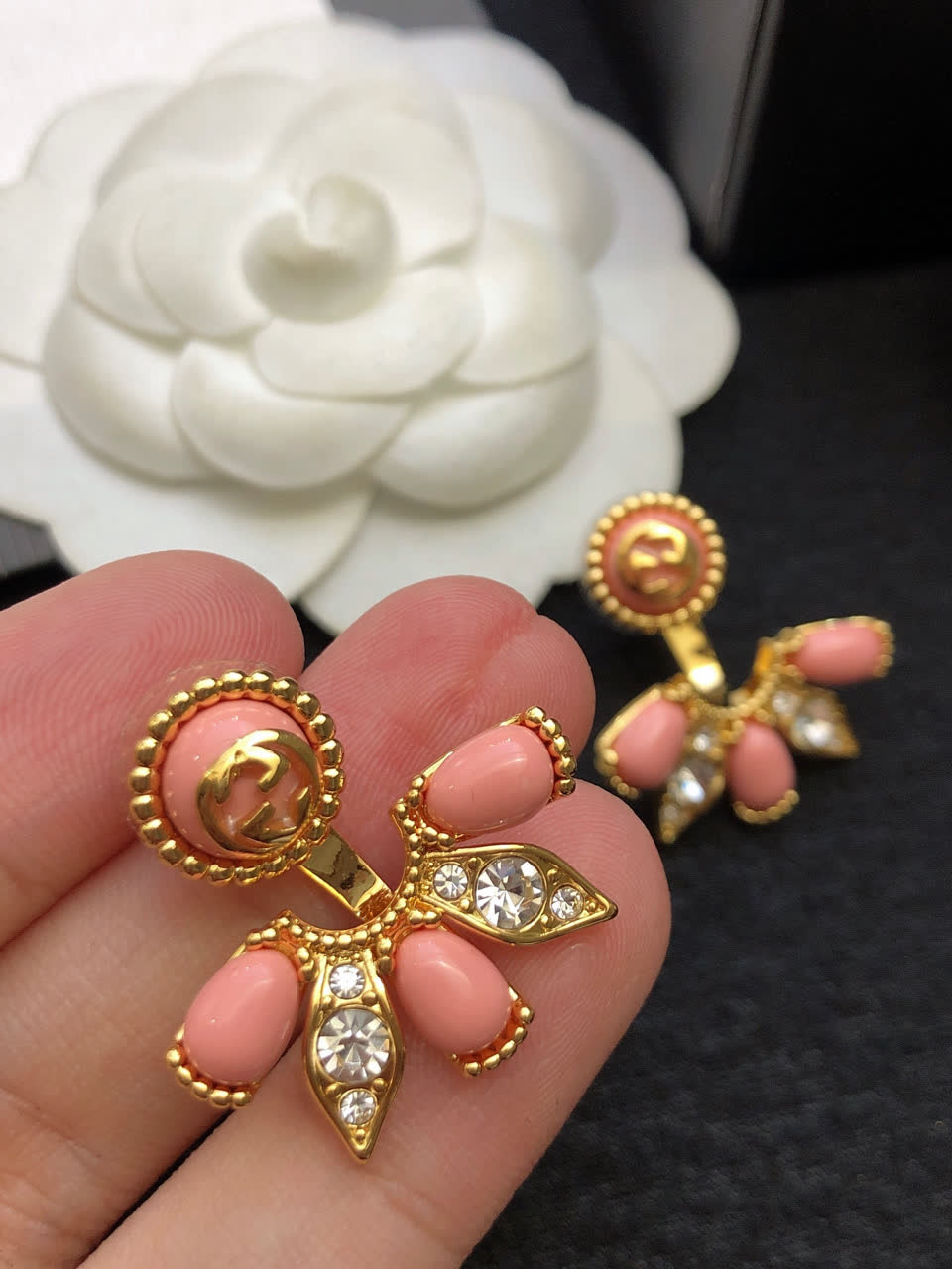 Gucci Pink Crystal Earring