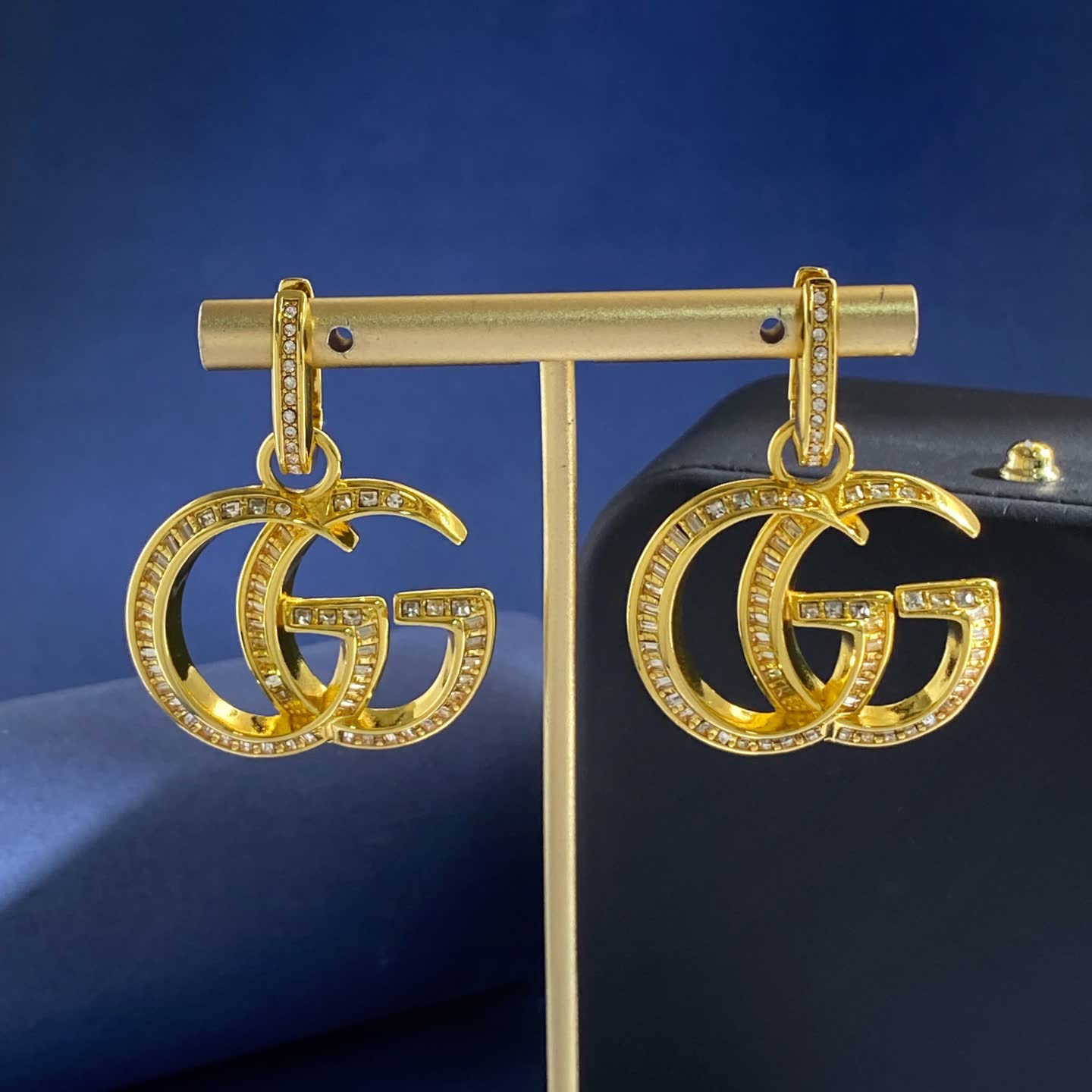 Gucci Gold Tone 'GG' Logo Earrings