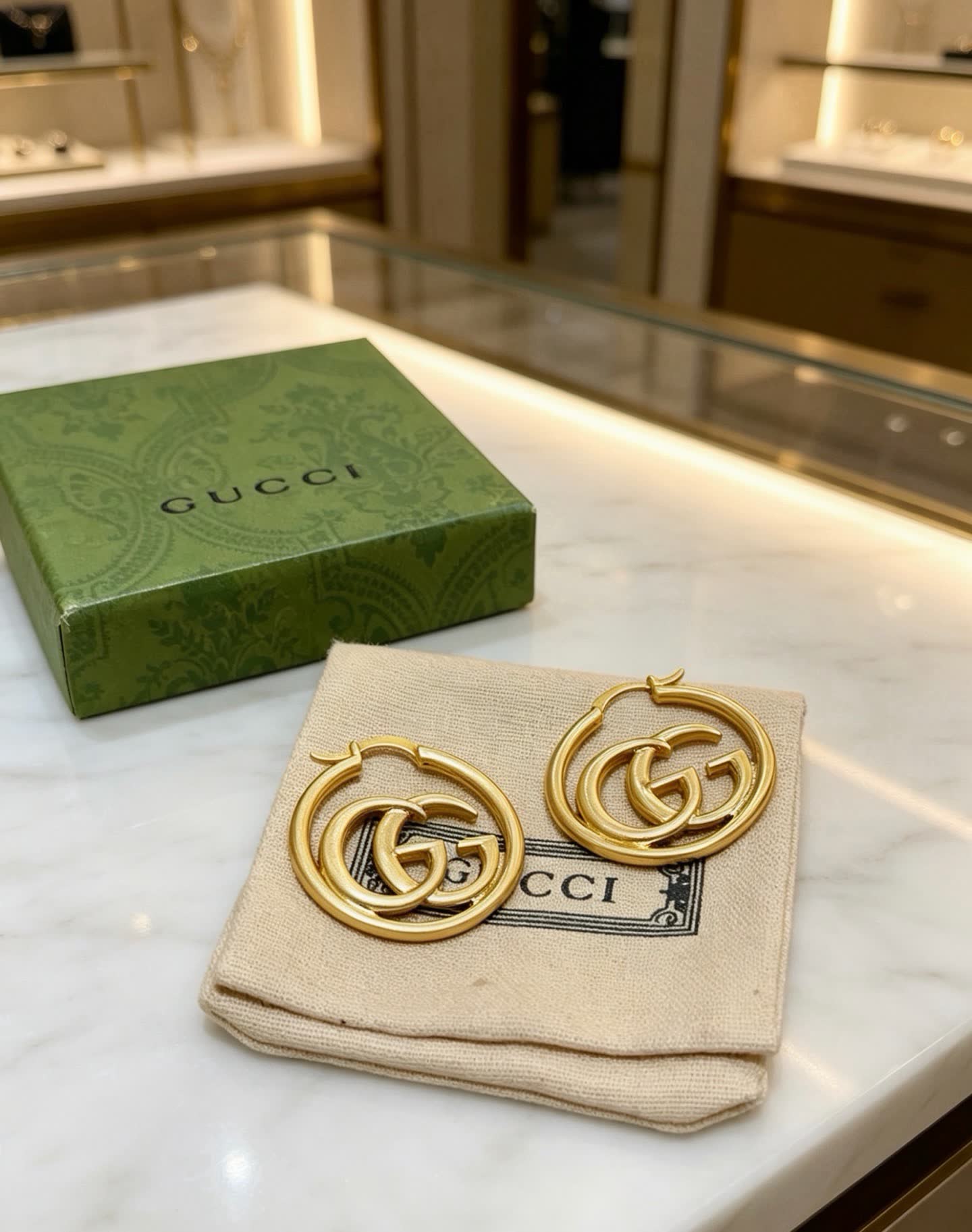 Gucci Gold Hoop Earrings