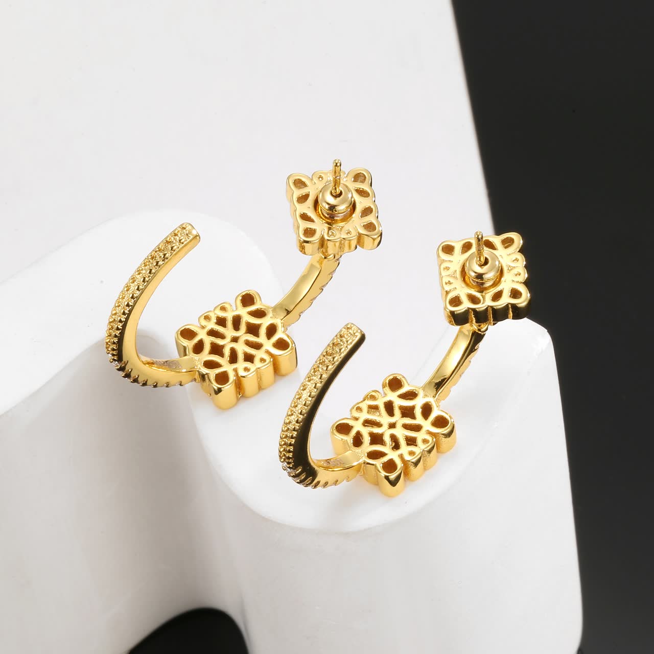 Loewe Gold Lion Head Hoop Earrings