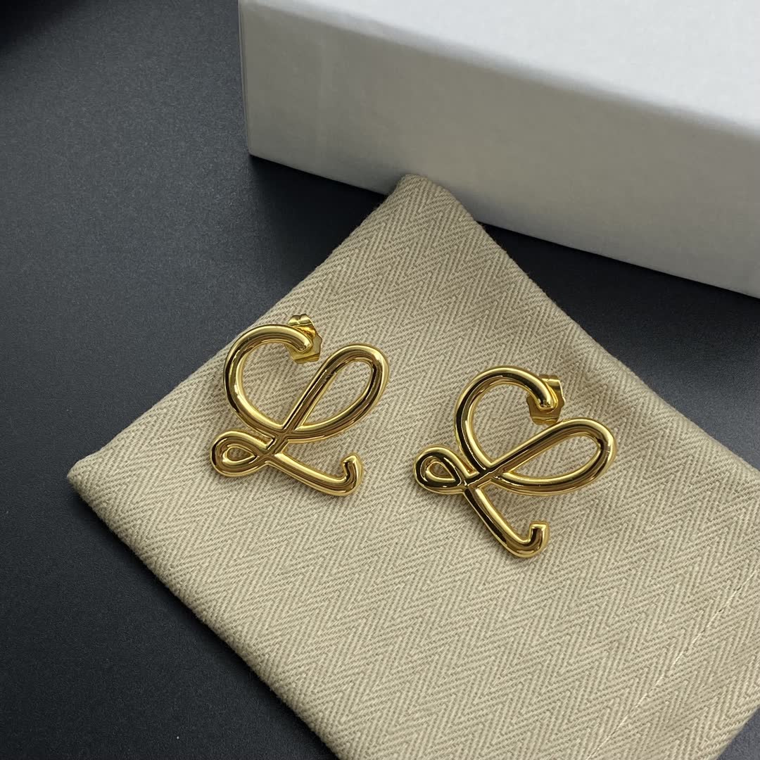 Loewe Gold 'L' Stud Earrings
