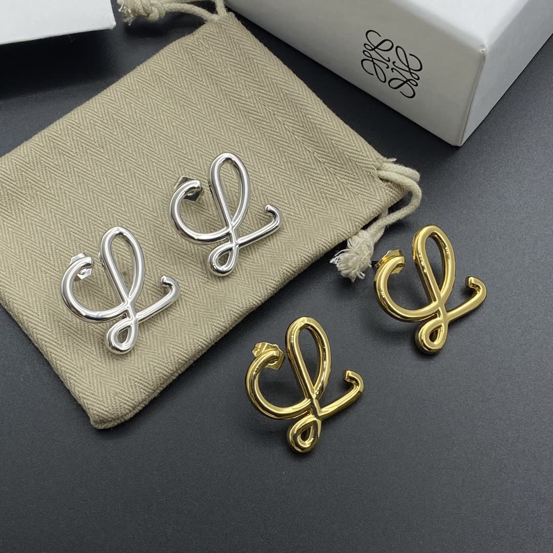 Loewe Gold 'L' Stud Earrings