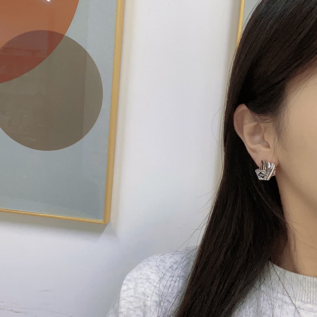 Loewe Silver Flower Stud Earrings