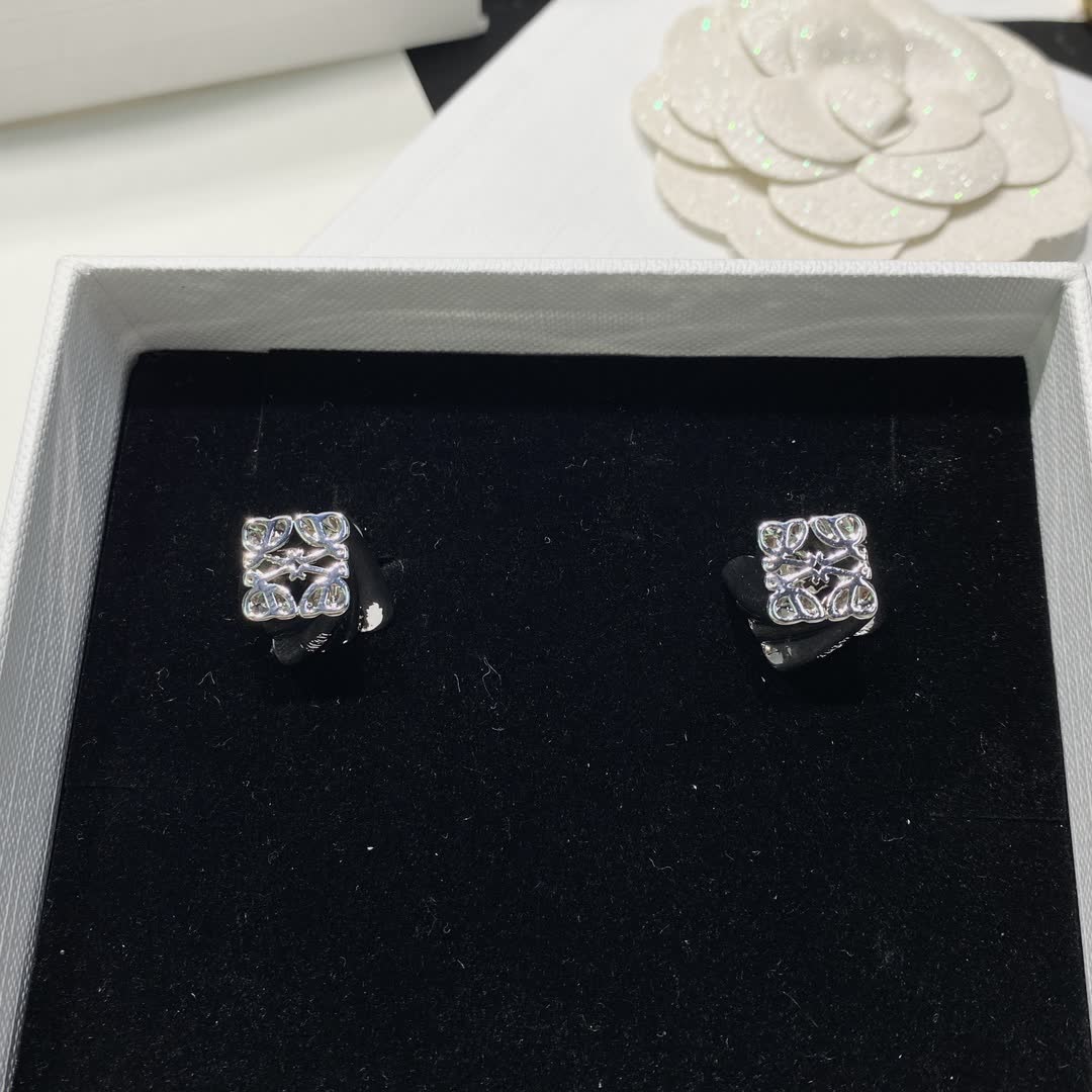 Loewe Silver Flower Stud Earrings