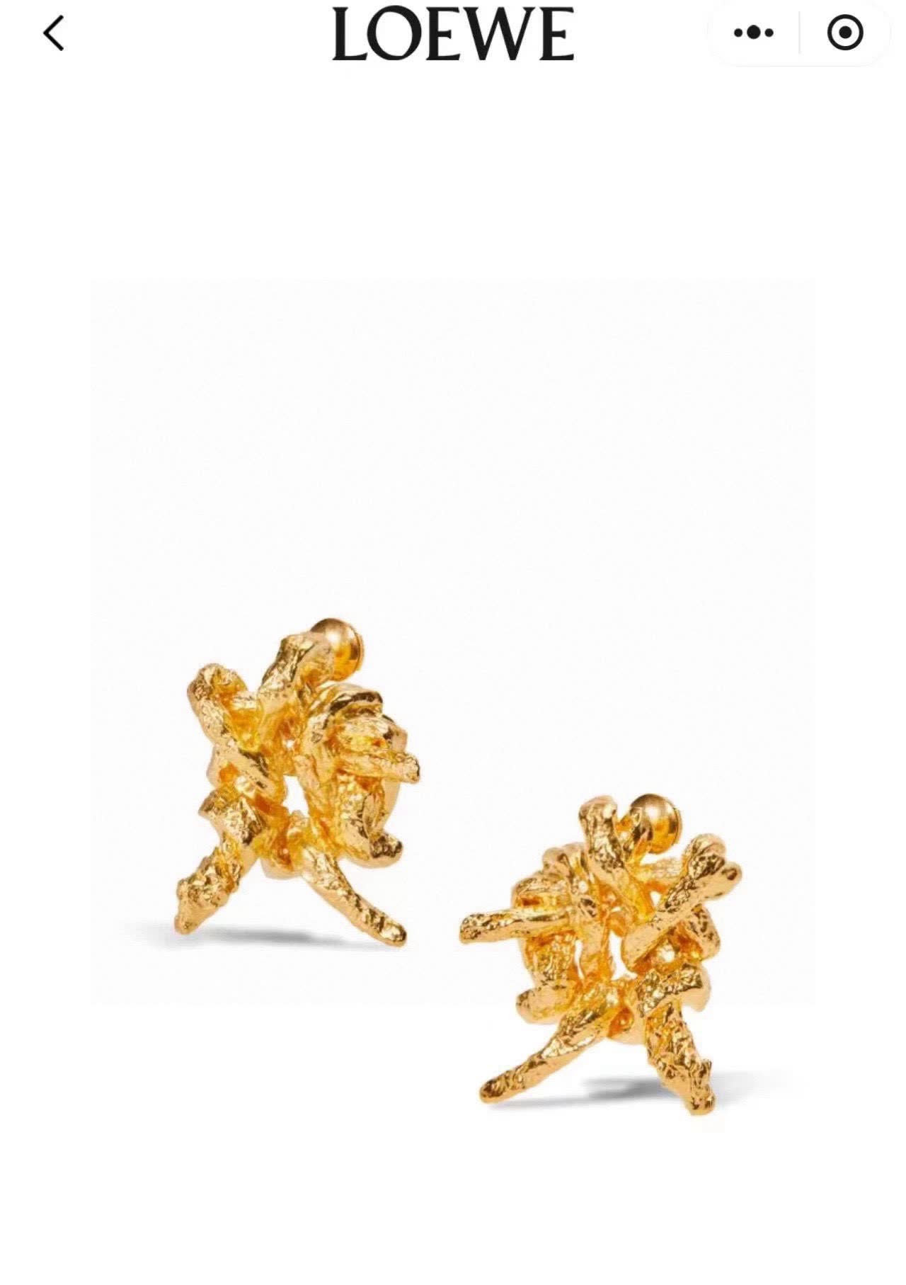 LOEWE Gold Sculptural Earrings