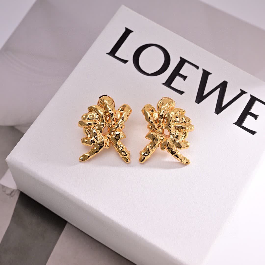 LOEWE Gold Sculptural Earrings