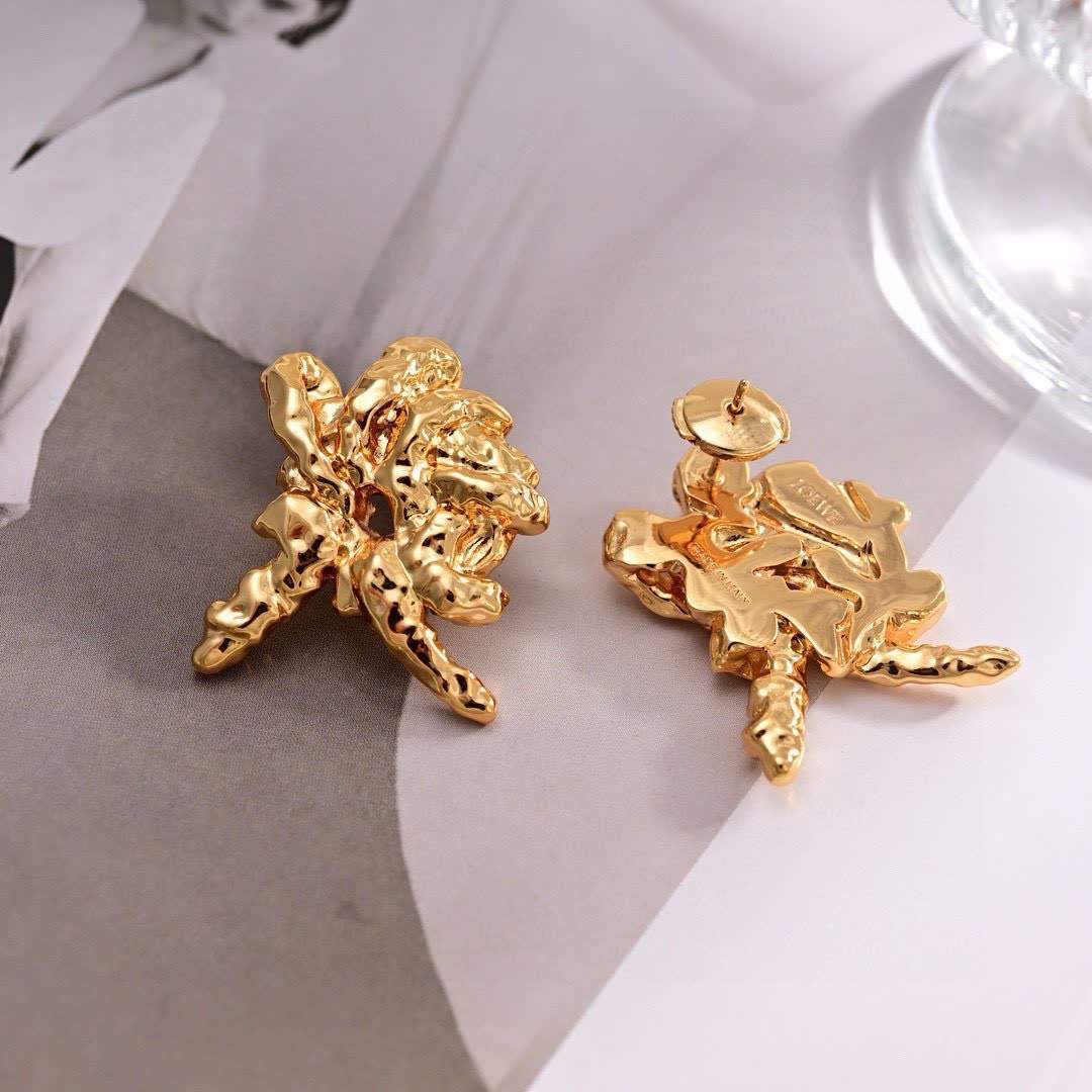 LOEWE Gold Sculptural Earrings